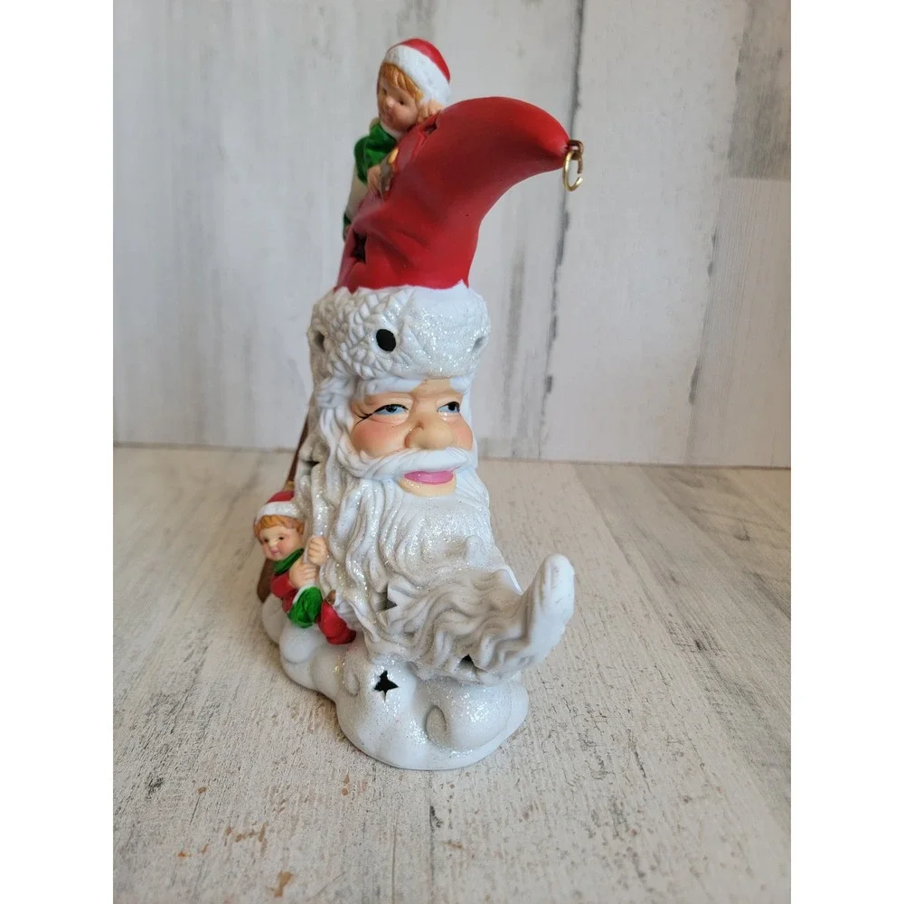 Crescent moon tea light candle holder elf star ceramic ornament hanger home